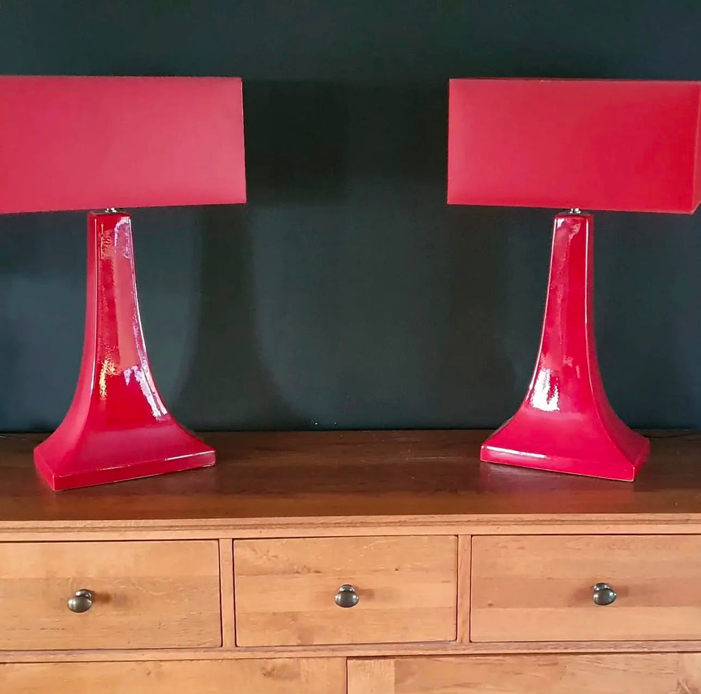 Pair of Red Lamps